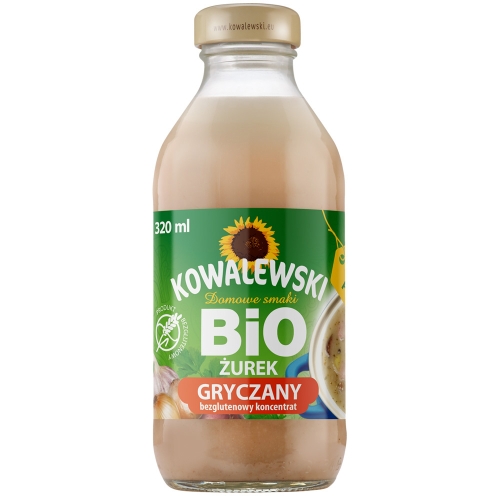Żurek gryczany bezglutenowy BIO koncentrat 320 ml Kowalewski 5900900002805.jpg